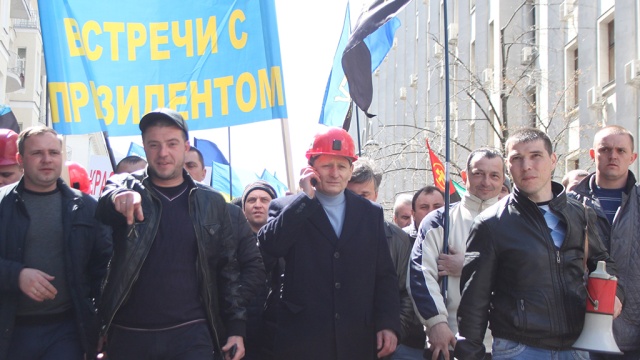 В Киеве состоялись акции протеста украинских шахтеров